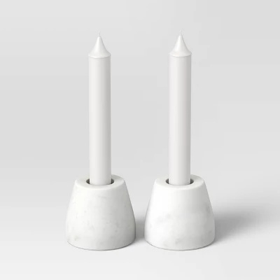 Set of 2 Marble Taper Holders White - Threshold™ Set Of 2 Marble Taper Holders White - Threshold™ -Threshold Home Furniture Store GUEST 8f3b73bd 014a 4560 bb27 16439b034b78