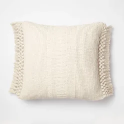 Textural Woven Throw Pillow With Trims Cream - Threshold™ Designed With Studio McGee -Threshold Home Furniture Store GUEST 92df40e6 0e86 46bf 8645 fd272a7fa838