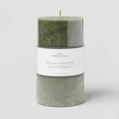 Pillar Candle Water Mint & Eucalyptus Green - Threshold™ -Threshold Home Furniture Store GUEST 9334b329 4ec4 4a9f a3e0 c2b1ff2ee7be
