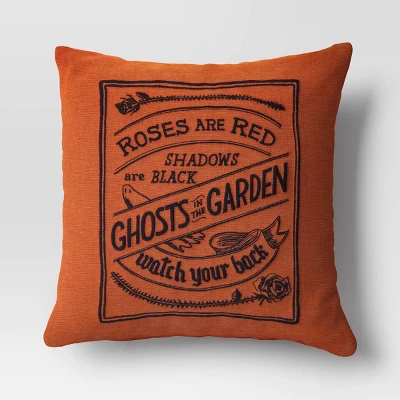 Embroidered Ghosts in the Garden Square Halloween Throw Pillow Orange - Threshold™ Embroidered Ghosts In The Garden Square Halloween Throw Pillow Orange - Threshold™ -Threshold Home Furniture Store GUEST 940441dc 54cb 444d 997a c7665744f61a