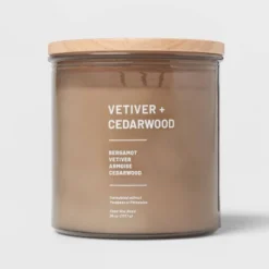 Glass Jar Vetiver And Cedarwood Candle Brown - Threshold™ 6 Glass Jar Vetiver And Cedarwood Candle Brown - Threshold™ -Threshold Home Furniture Store GUEST 94fa0143 6384 4148 9851 b3c3e6d22167