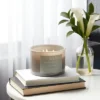 14oz Lidded Gray Glass Jar Crackling Wooden 3-Wick Candle With Paper Label Rainwater Lily - Threshold™ 1 14oz Lidded Gray Glass Jar Crackling Wooden 3-Wick Candle With Paper Label Rainwater Lily - Threshold™ -Threshold Home Furniture Store GUEST 956f10a1 73cb 45ab 8b9c 6c121a444849