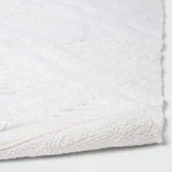 Diamond Embossed Tasseled Woven Bath Rug White - Threshold™ -Threshold Home Furniture Store GUEST a41a3a38 19d0 40ad 85fe c303fbd316c2