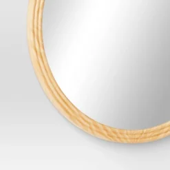 28" Round Fluted Circle Wall Mirror Natural - Threshold™ -Threshold Home Furniture Store GUEST a743603a 483e 46d3 8792 42b3e39f0c24