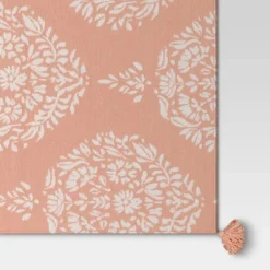 Medallion Jacquard Knit Throw Blanket With Tassels Coral - Threshold™ -Threshold Home Furniture Store GUEST a8d7f35a b530 4bc3 b6fe cf2779e7f715