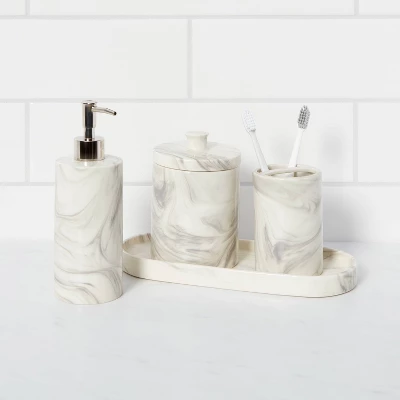 4pc Marbled Ceramic Bathroom Accessories Set Marble - Threshold™ 4pc Marbled Ceramic Bathroom Accessories Set Marble - Threshold™ -Threshold Home Furniture Store GUEST aa2591e0 d779 4967 bca4 48e5c466d5d7