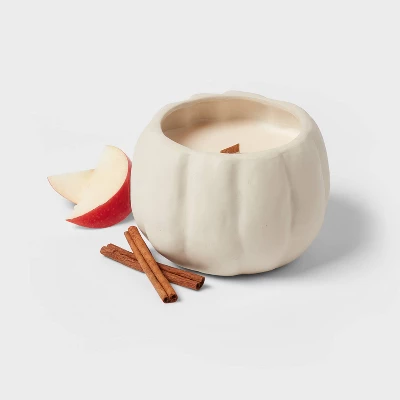 12oz Brushed Abstract Pumpkin Ceramic with Woodwick and Dustcover Honeycrisp Apple Cider Candle - Threshold™ 12oz Brushed Abstract Pumpkin Ceramic With Woodwick And Dustcover Honeycrisp Apple Cider Candle - Threshold™ -Threshold Home Furniture Store GUEST ae6fa7b2 2ff0 49e6 b691 e6ba9739f0df