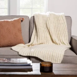 Chunky Knit Reversible Throw Blanket - Threshold™ -Threshold Home Furniture Store GUEST b04cf30c e385 47a6 b25b 6cea8b96bae5