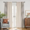 1pc 50"x84" Blackout Woven Stripe Border Window Curtain Panel Black - Threshold™ -Threshold Home Furniture Store GUEST b377f1dc 1190 4ac2 b240 b46f4ca6071b