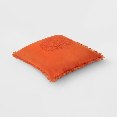 Embroidered Pumpkin with Frayed Edges Square Throw Pillow Rust - Threshold™ Embroidered Pumpkin With Frayed Edges Square Throw Pillow Rust - Threshold™ -Threshold Home Furniture Store GUEST b4b5cedb 89b0 4b2b 8de3 310a5ca77b73