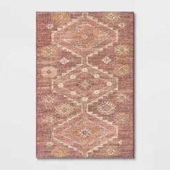 Southbury Washable Printed Diamond Persian Style Rug Rust - Threshold™ -Threshold Home Furniture Store GUEST b5d6df13 0c44 4a2b b43b 41b2a9d69bf7