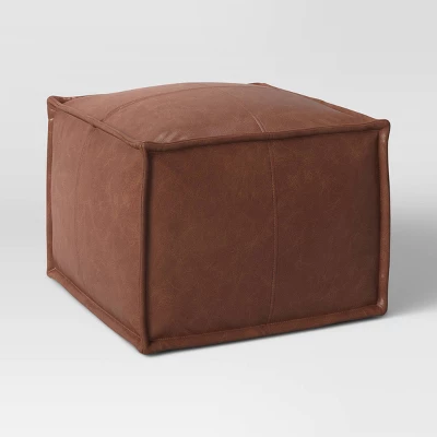 Earl Faux Leather French Seam Ottoman - Threshold™ Earl Faux Leather French Seam Ottoman - Threshold™ -Threshold Home Furniture Store GUEST b615cc86 7717 4be5 90bd ab292996ebcf