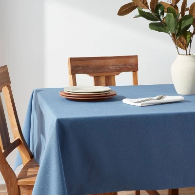 104" x 60" Cotton Tablecloth Blue - Threshold™ 104" X 60" Cotton Tablecloth Blue - Threshold™ -Threshold Home Furniture Store GUEST b6c7b85a e582 4b04 9a25 5f67790d7e5e