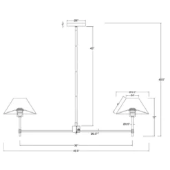 Metal Two Arm Shaded Chandelier Ceiling Light Black - Threshold™ Designed With Studio McGee -Threshold Home Furniture Store GUEST b7f1cfdd a67e 4445 8a17 70e0130b9351