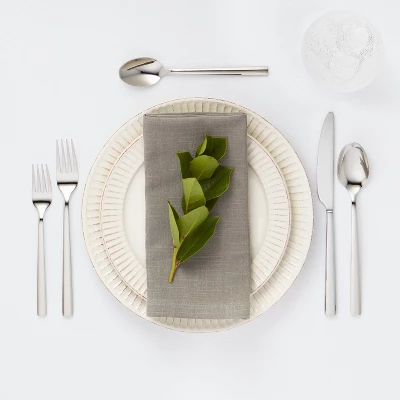 20pc Valona 18/10 Stainless Steel Flatware Set - Threshold Signature™ 20pc Valona 18/10 Stainless Steel Flatware Set - Threshold Signature™ -Threshold Home Furniture Store GUEST b7f52a6a cc76 435f 9e92 2599480dcde3