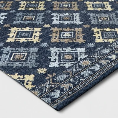7'x10' Jacquard Woven Area Rug Indigo - Threshold™ 7'x10' Jacquard Woven Area Rug Indigo - Threshold™ -Threshold Home Furniture Store GUEST b9f449bf 1060 45e4 9841 3fd91f215374
