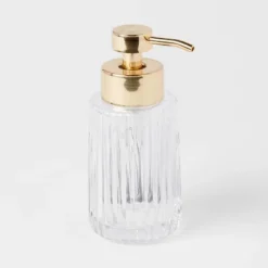 Ribbed Foaming Glass Soap Pump Clear - Threshold™ -Threshold Home Furniture Store GUEST bed98409 2f6b 4dd2 b693 cc7f34f41d19