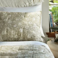 Standard Floral Print Trad Cotton Voile Lofty Quilt Sham Green - Threshold™ -Threshold Home Furniture Store GUEST bf71adc4 05df 450f bbec e4fe8094f052