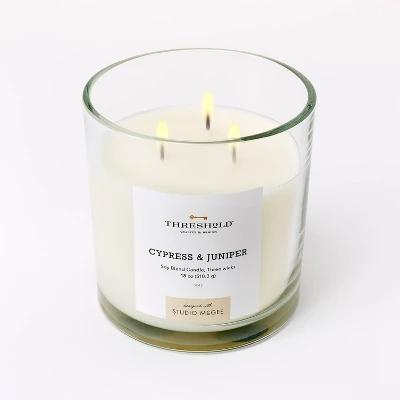 Clear Glass Cypress & Juniper Candle White - Threshold™ designed with Studio McGee Clear Glass Cypress & Juniper Candle White - Threshold™ Designed With Studio McGee -Threshold Home Furniture Store GUEST c05f8e5e 1576 4545 b07d 520c46fcaae9