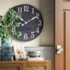 26" Farmhouse Wooden Wall Clock Black - Threshold™ -Threshold Home Furniture Store GUEST c15534f9 b193 4ed6 8e06 c058913c551c
