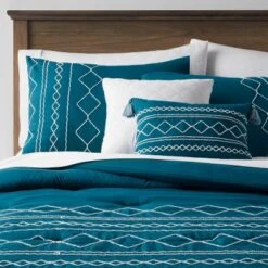 5pc Diamond Stitch Comforter Bedding Set Dark Teal Blue - Threshold™ -Threshold Home Furniture Store GUEST c1b501c1 de8b 43d3 8186 af16ee2cbb48