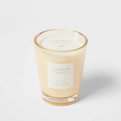 Colored Vase Glass With Dustcover Cashmere Vanilla Candle Ivory - Threshold™ -Threshold Home Furniture Store GUEST c47ba071 9721 4e0e 991a 84f23ef33eec