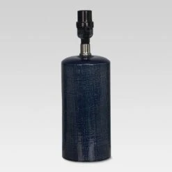 Linen Textured Ceramic Small Lamp Base Dark Blue - Threshold 4 Linen Textured Ceramic Small Lamp Base Dark Blue - Threshold -Threshold Home Furniture Store GUEST c591dfee 0c26 4677 89dd 2cf9def3bed0