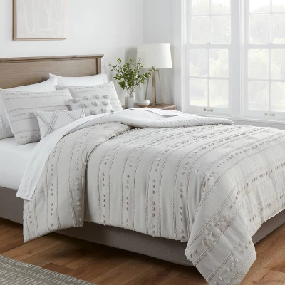4pc Clipped Stripe Poms Comforter Bedding Set - Threshold™ 4pc Clipped Stripe Poms Comforter Bedding Set - Threshold™ -Threshold Home Furniture Store GUEST c5caf778 bfb2 4ad4 ab56 a515760d4741