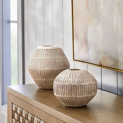 Small Carved Cream Vase - Threshold™ designed with Studio McGee Small Carved Cream Vase - Threshold™ Designed With Studio McGee -Threshold Home Furniture Store GUEST cf39242d 5849 45cf b4ee 67d2ac767874