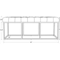 Trubeck Tufted Metal Base Bench Faux Leather Brown - Threshold™ -Threshold Home Furniture Store GUEST cf3ebf04 b6a0 4f3e 86e4 7055c107c73e