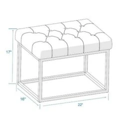 Trubeck Tufted Metal Base Ottoman Faux Leather - Threshold™ -Threshold Home Furniture Store GUEST d17719f8 668a 4aa2 a474 ca4180dd0d04