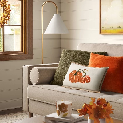 Printed Pumpkin with Blanket Stitch Edge Lumbar Throw Pillow Light Beige - Threshold™ Printed Pumpkin With Blanket Stitch Edge Lumbar Throw Pillow Light Beige - Threshold™ -Threshold Home Furniture Store GUEST d6324397 8c0e 4eec 8b9d 2a9181d0714f
