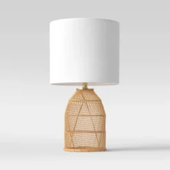 Rattan Diagonal Weave Table Lamp Tan - Opalhouse™ -Threshold Home Furniture Store GUEST dae93eeb ddb7 44ce 88df 301a4b240217