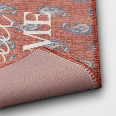 1'8"x2'10" Washable 'Home Sweet Home' Paisley Accent Rug Red - Threshold™ 1'8"x2'10" Washable 'Home Sweet Home' Paisley Accent Rug Red - Threshold™ -Threshold Home Furniture Store GUEST de5a0185 8535 439e b19b 08e535a4853c