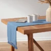 72" X 14" Cotton Textured Table Runner Blue - Threshold™