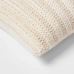 Oversized Chunky Rib Knit With Linen Reverse Throw Pillow - Threshold™ -Threshold Home Furniture Store GUEST df64c20f d6f6 4a7a 8dcf bec3e7e02542