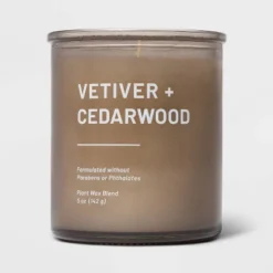 Glass Jar Vetiver And Cedarwood Candle Brown - Threshold™ 5 Glass Jar Vetiver And Cedarwood Candle Brown - Threshold™ -Threshold Home Furniture Store GUEST dfa4fefe 0ef4 4373 802b 4787eff784da