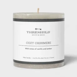 Pillar Cozy Cashmere Candle Gray - Threshold™ 3 Pillar Cozy Cashmere Candle Gray - Threshold™ -Threshold Home Furniture Store GUEST e371f3c2 a1fd 4c92 99cc 30f71f36c32c
