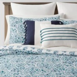 12pc Reversible Paisley Print Comforter & Sheets Set Blue/Dark Teal Blue - Threshold™ -Threshold Home Furniture Store GUEST e3f1ec9a 3b66 4053 b0fe 00d8eb4ecda8