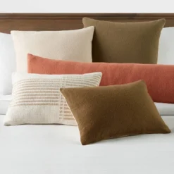 Oblong Boucle Color Blocked Decorative Throw Pillow - Thresholdâ˘