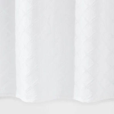 Dyed Clipped Diamond Shower Curtain White - Threshold™ Dyed Clipped Diamond Shower Curtain White - Threshold™ -Threshold Home Furniture Store GUEST e9083fa3 4dae 4049 a274 c3e218597b3c