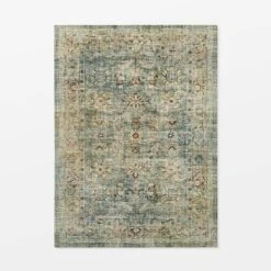 Ledges Digital Floral Print Distressed Persian Rug Green - Threshold™ Designed By Studio McGee -Threshold Home Furniture Store GUEST eafd3dca 0c26 4adc 8ff9 086ab3b619ea