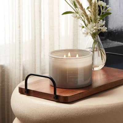 14oz Lidded Gray Glass Jar Crackling Wooden 3-Wick Candle with Clear Label Rose + Cedar - Threshold™ 14oz Lidded Gray Glass Jar Crackling Wooden 3-Wick Candle With Clear Label Rose + Cedar - Threshold™ -Threshold Home Furniture Store GUEST ed15b1ce 34c8 4c18 9ca0 18bab4ab0060
