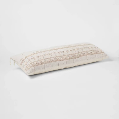 14"x36" Traditional Embroidered Oblong Decorative Pillow Ivory - Threshold™ 14"x36" Traditional Embroidered Oblong Decorative Pillow Ivory - Threshold™ -Threshold Home Furniture Store GUEST f0de8a07 7bfa 4300 87e4 7958bdc22079