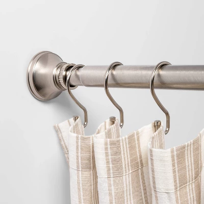 72" Rust Proof Stainless Steel Two-Way Mount Taper Finial Shower Curtain Rod Nickel - Threshold™ 72" Rust Proof Stainless Steel Two-Way Mount Taper Finial Shower Curtain Rod Nickel - Threshold™ -Threshold Home Furniture Store GUEST f1b68971 3ef0 4de7 9cc6 05bf3d96941d