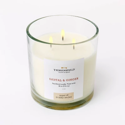 Clear Glass Santal & Ginger Candle White - Threshold™ designed with Studio McGee Clear Glass Santal & Ginger Candle White - Threshold™ Designed With Studio McGee -Threshold Home Furniture Store GUEST f2fd3c23 439d 4bfc 875d 39327efaf048