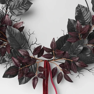Halloween Leaf and Floral Wreath - Threshold™ Halloween Leaf And Floral Wreath - Threshold™ -Threshold Home Furniture Store GUEST f5ffc4d7 9ce4 4df2 9aad 7504e348619b