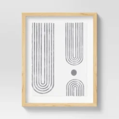 (Set Of 2) 16" X 20" Curve Lines Framed Under Glass Black - Threshold™ -Threshold Home Furniture Store GUEST f6890c67 a983 4e7b bea1 31c0252a6c35