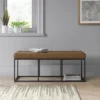 Trubeck Tufted Metal Base Bench Faux Leather Brown - Threshold™ -Threshold Home Furniture Store GUEST fcd51bac ccc2 46d1 9eee c7843ce59e9f